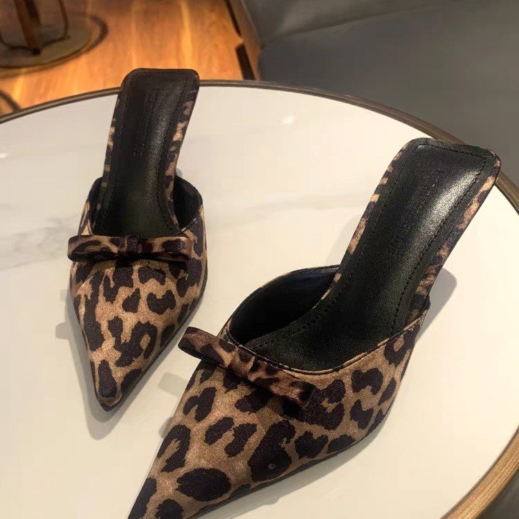 Women'S Formal Wear To A Wedding - Ciabatte da donna con stampa leopardata,