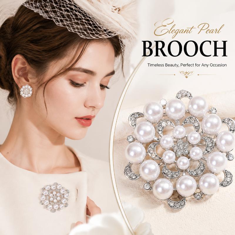 Formal Wear Jewelry For Women - Spilla a Fiore con Perle e