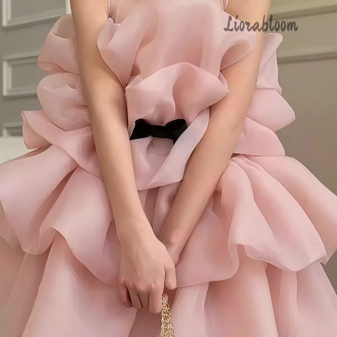 Women'S Elegant Formal Wear - Abito da Cerimonia Multicolore a Strati