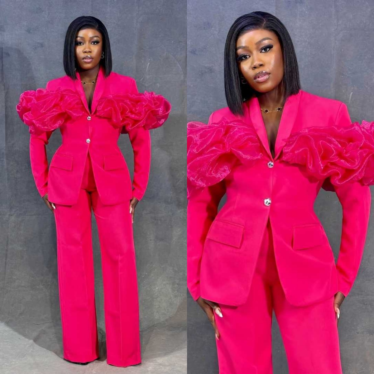 Women'S Formal Jackets To Wear With Dresses - Pantaloni da donna rosa caldo personalizzati