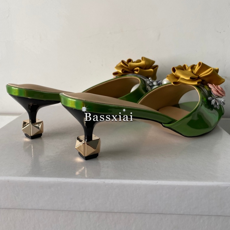 Sandali con fiori fatti a mano - Kitten Heel Women recensione e prezzo