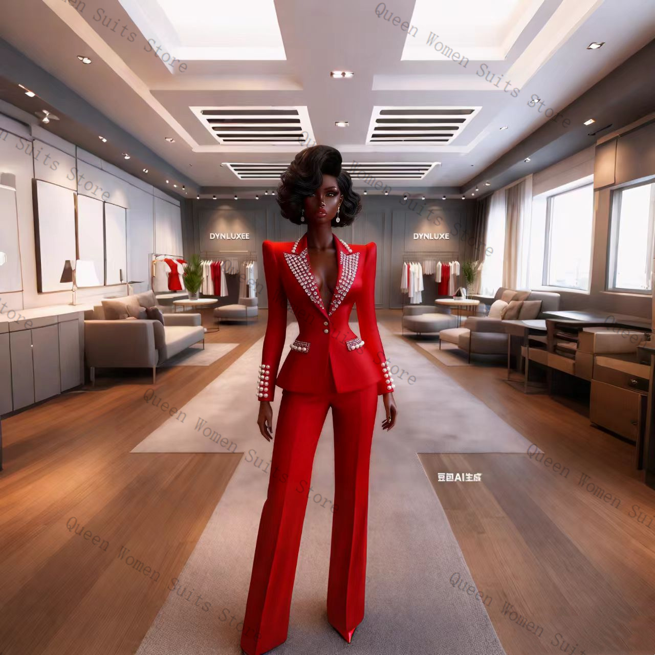 Completo da Donna con Perle Ro - Women'S Red Formal Wear recensione e prezzo