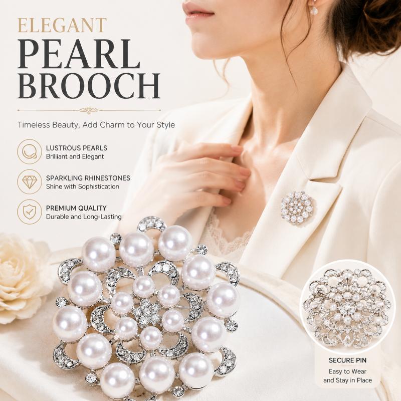 Spilla a Fiore con Perle e Str - Formal Wear Jewelry For Women recensione e prezzo