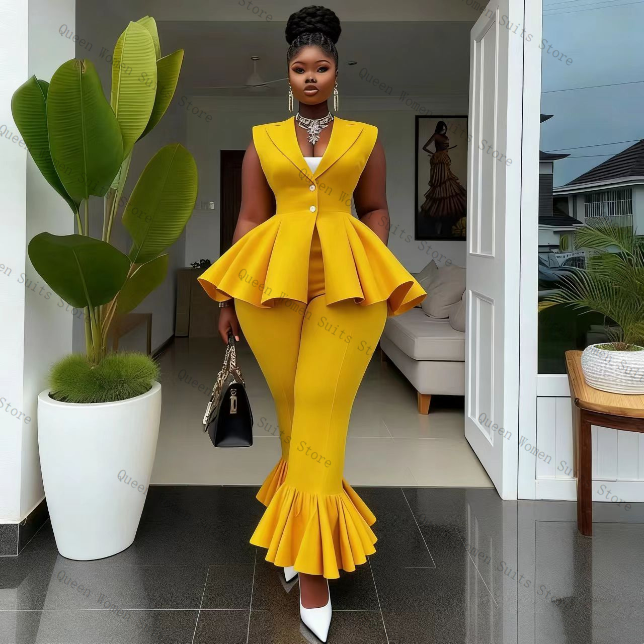 Completo Giallo da Donna 2 Pez - Women Formal Wear Coat recensione e prezzo