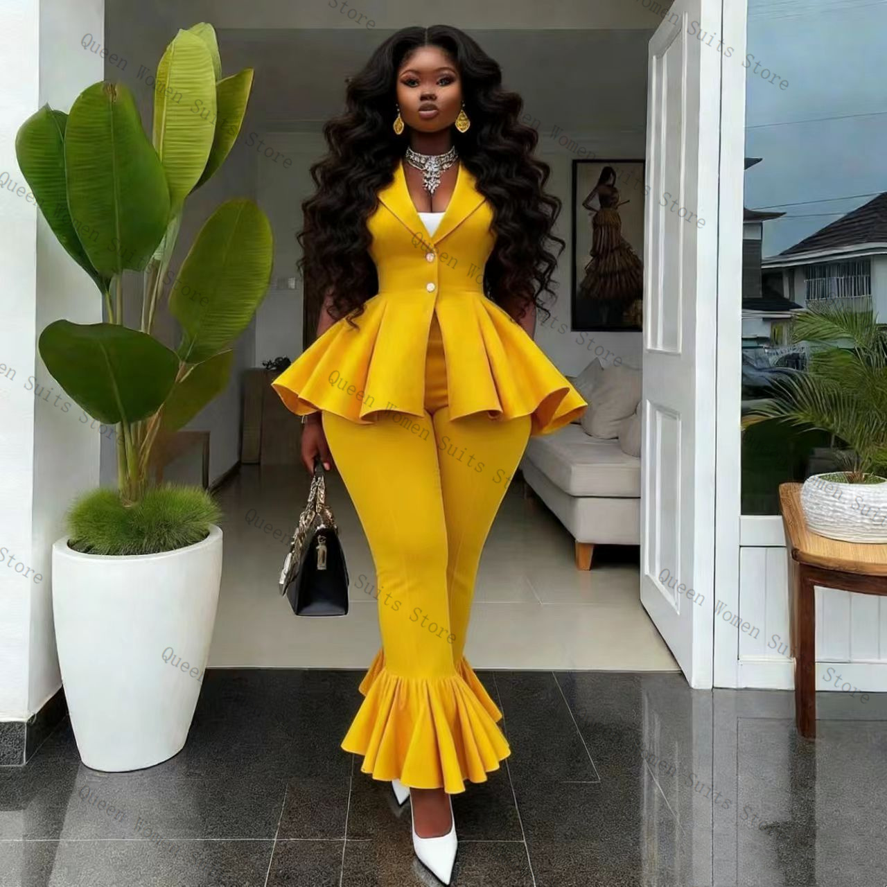 Completo Giallo da Donna 2 Pez - Women Formal Wear Coat recensione e prezzo