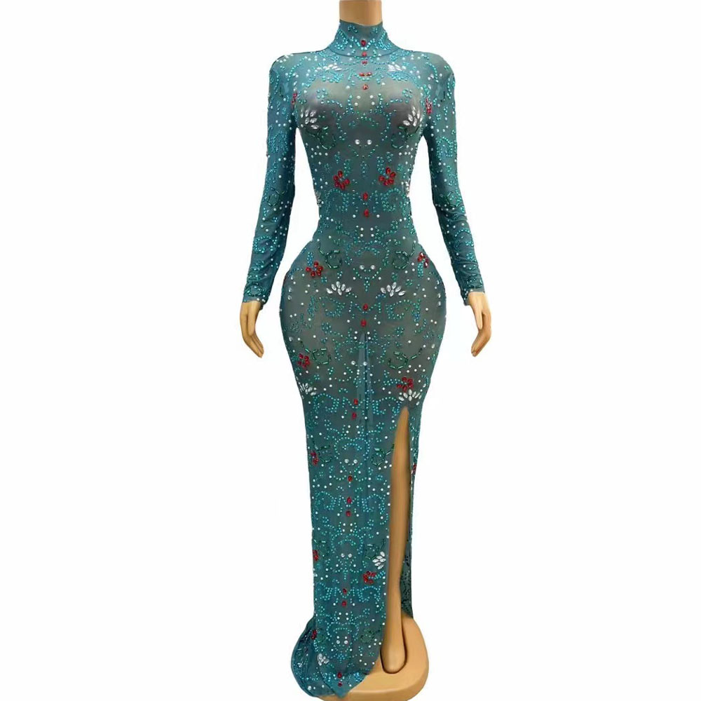 Sexy Stage lussuoso blu verde  - Women'S Red Formal Wear recensione e prezzo
