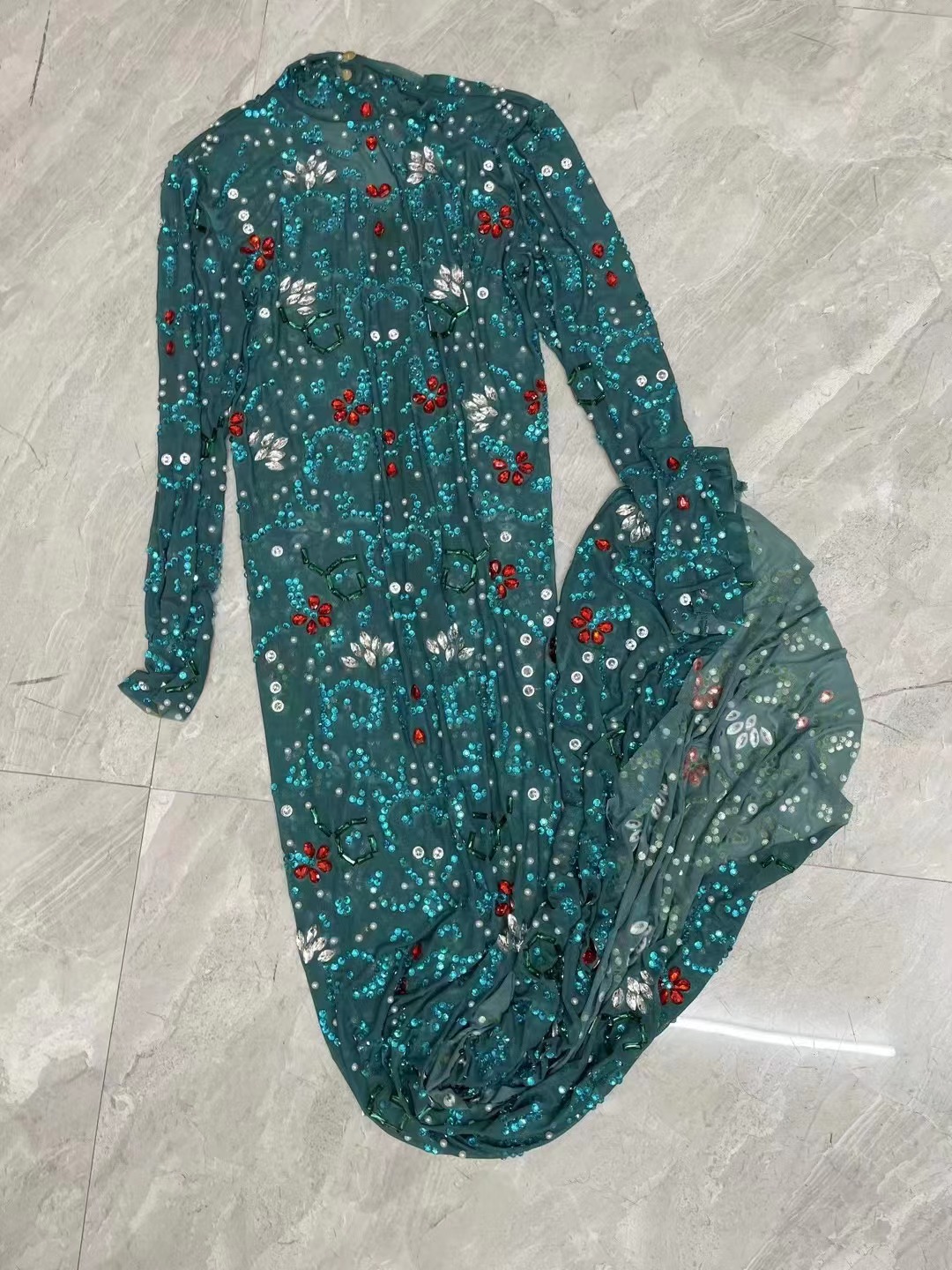 Sexy Stage lussuoso blu verde  - Women'S Red Formal Wear recensione e prezzo